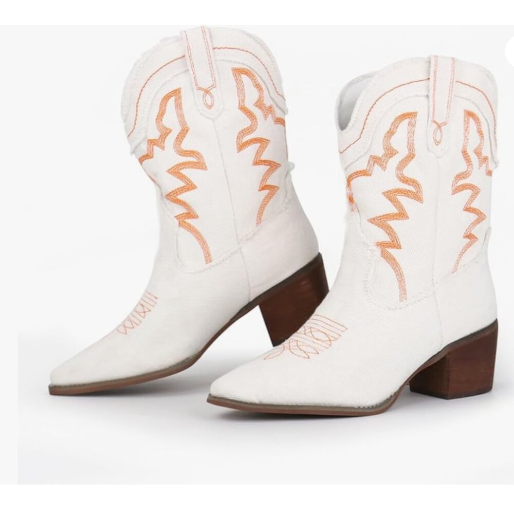 Stitched Rodeo Denim Boots - Picture 6 of 7